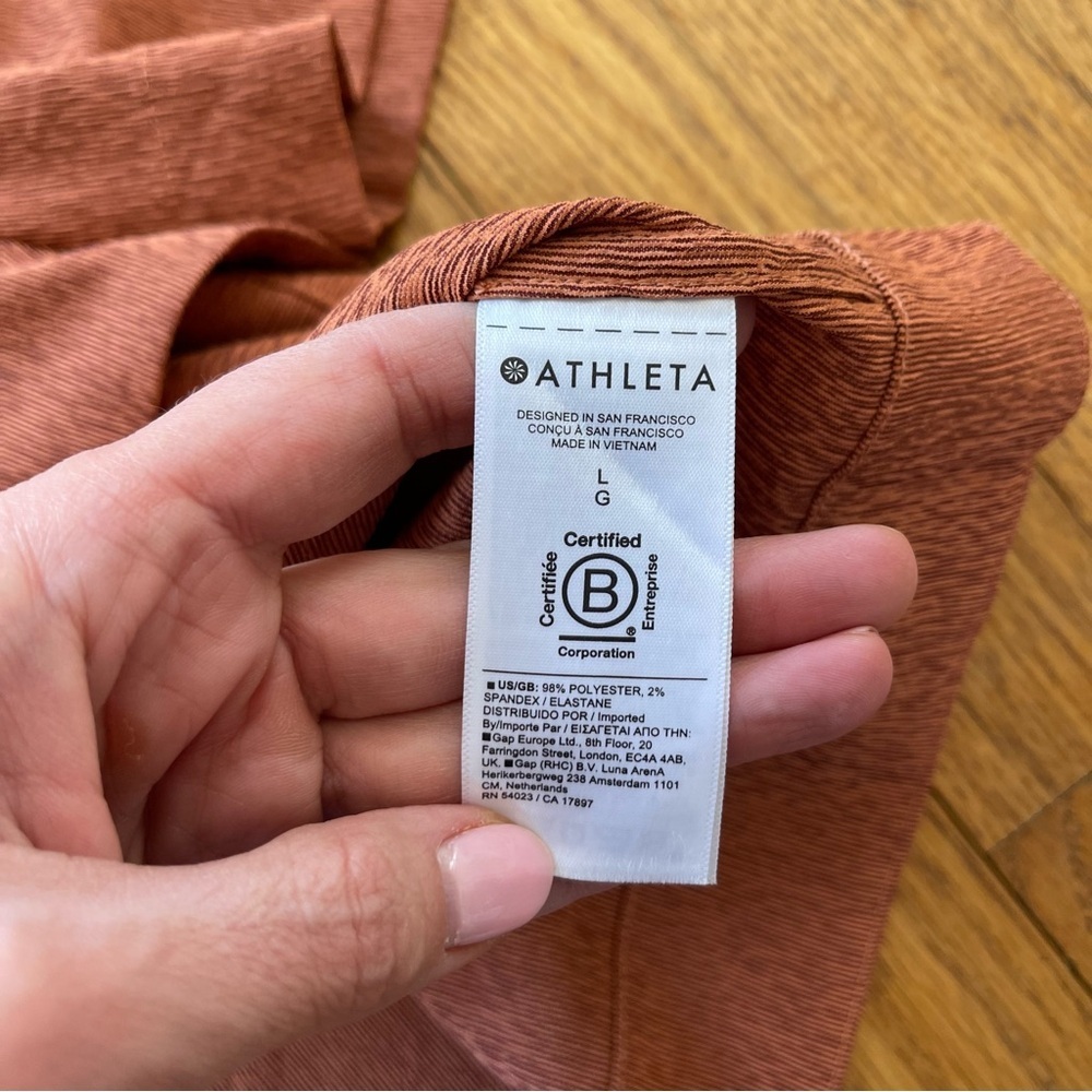 Athleta Echo Top Copper Button Down Short Sleeve 587908 Size Large NWOT - Picture 4 of 5